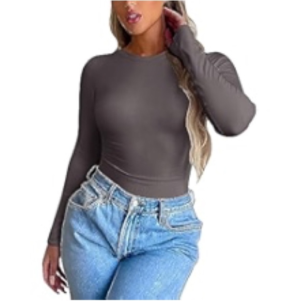 Women's Long sleeve sparkly long Sleeve body suit